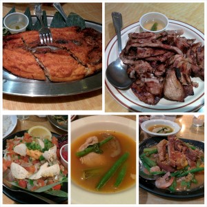 Various dishes at Salo-Salo.