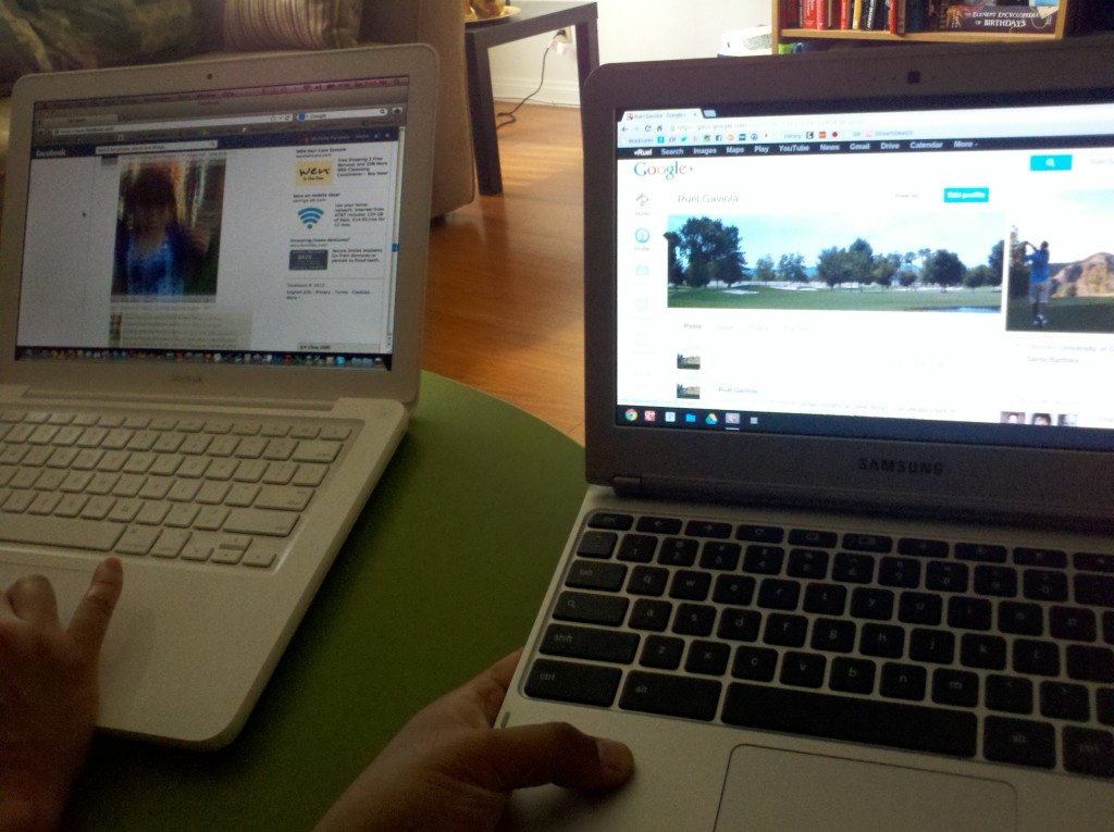 MacBook and Chromebook getting along.